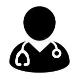 doktorski-ikona-wektor-z-stetoskopem-dla-medycznej-konsultaci-lekarza-profilu-symbolu-męskiego-avatar-w-glifu-piktogramie-104463546